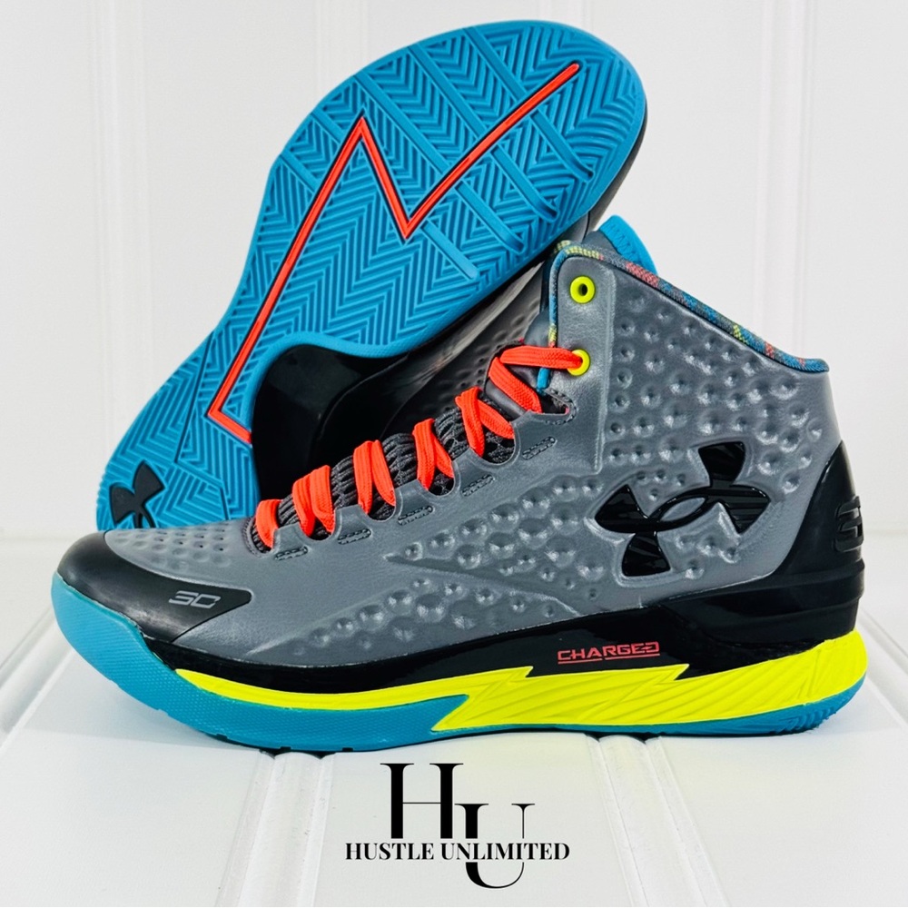 Under Armour Curry 1 ‘Sour Patch Kids’ Retro GS Basketball Sneakers Youth Size 7